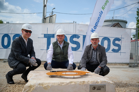 Staš Škrabec (podjetje Riko), Matjaž Berčon (podjetje Komunala Kranj), Martin Baumgartner (podjetje Tosidos) od leve proti desni